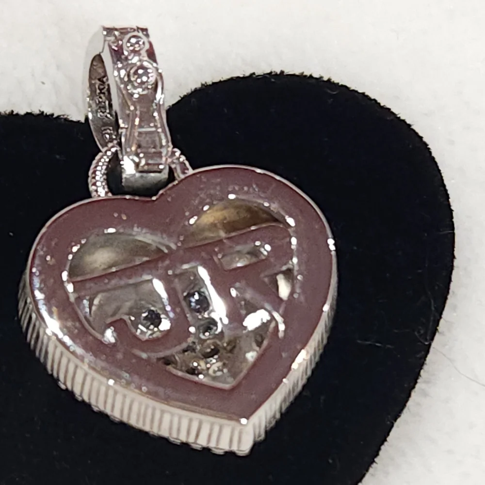 Judith Ripka Mother of Pearl & CZ Sterling Silver Pendant/Enhancer - Picture 5 of 10